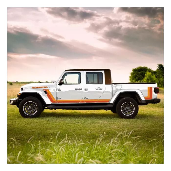 Mopar 68663249AA Jeep Gladiator Retro Stripes Graphic in Orange/Red  for 20-24 Jeep Gladiator JT 