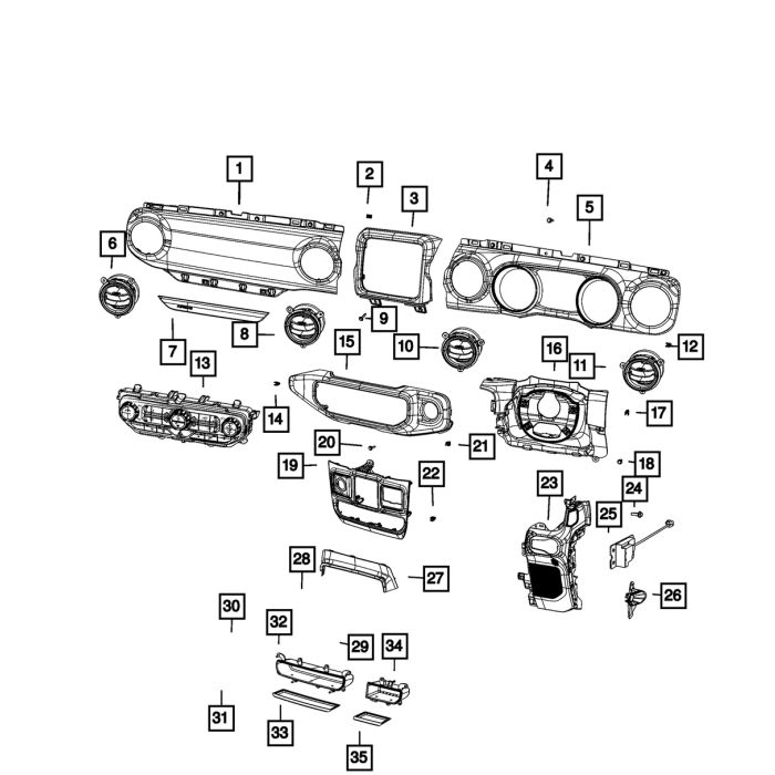 Mopar 6AD55WAZAD Passenger Air Bag Door  for 22-23 Jeep Wrangler JL Sport & Sport Unlimited