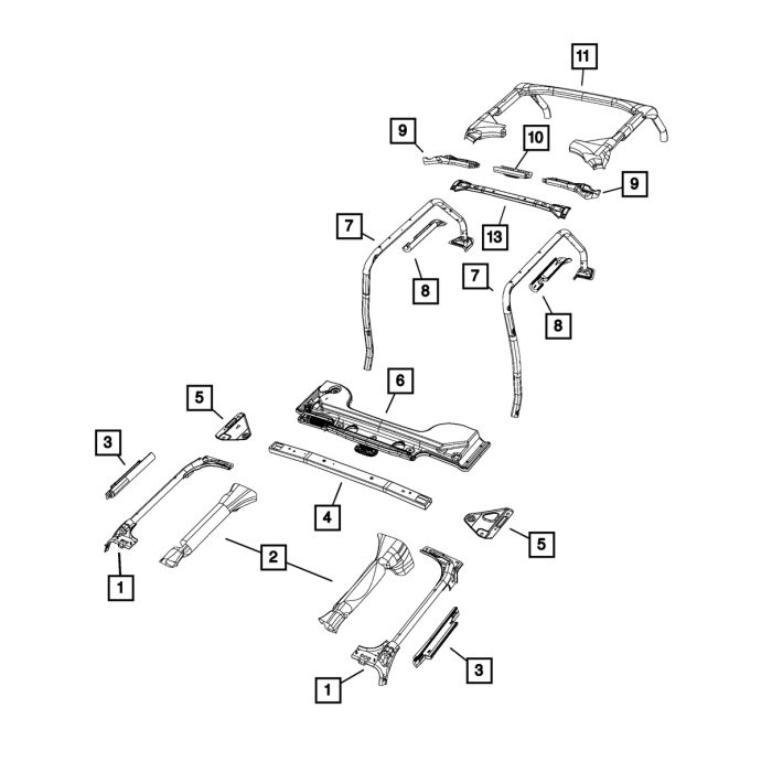 Mopar 55395485AE Sport Bar for 07-18 Jeep Wrangler JK