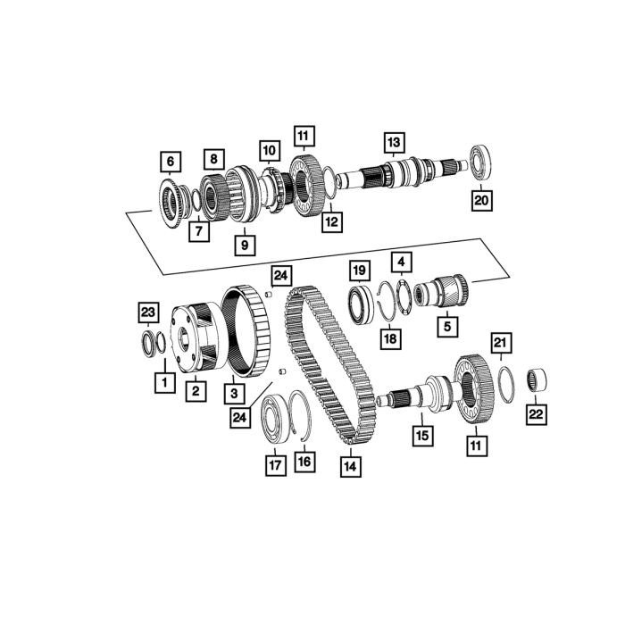 Mopar 68196327AA Transfer Case Planetary  for 01-18 Jeep Wrangler TJ, JK, 2001 Cherokee XJ, & 01-15 Grand Cherokee WK