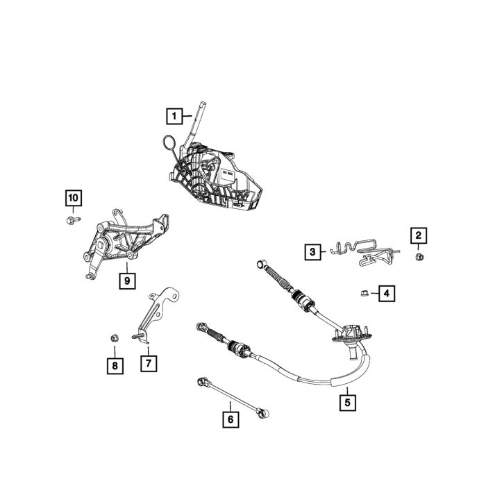 Mopar 04670727AB Transfer Case Shift Cable for 21-25 Jeep Gladiator JT