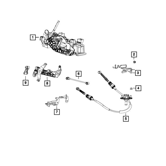 Mopar 68281541AC Transfer Case Shift Cable for 18-26 Jeep Wrangler JL 