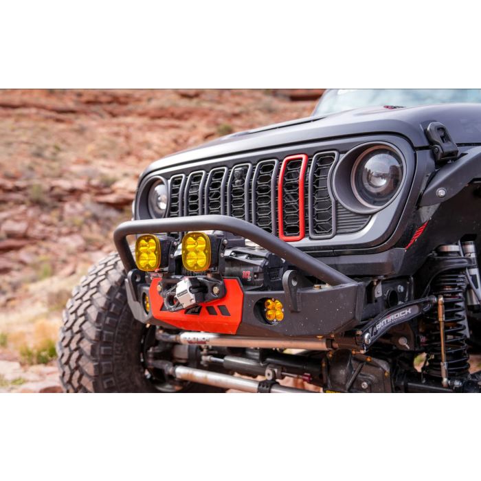 Motobilt MB1248-B Gladius Frame Chop Bumper with Bull Bar for 07-26  Jeep Wrangler JK, JL & Gladiator JT