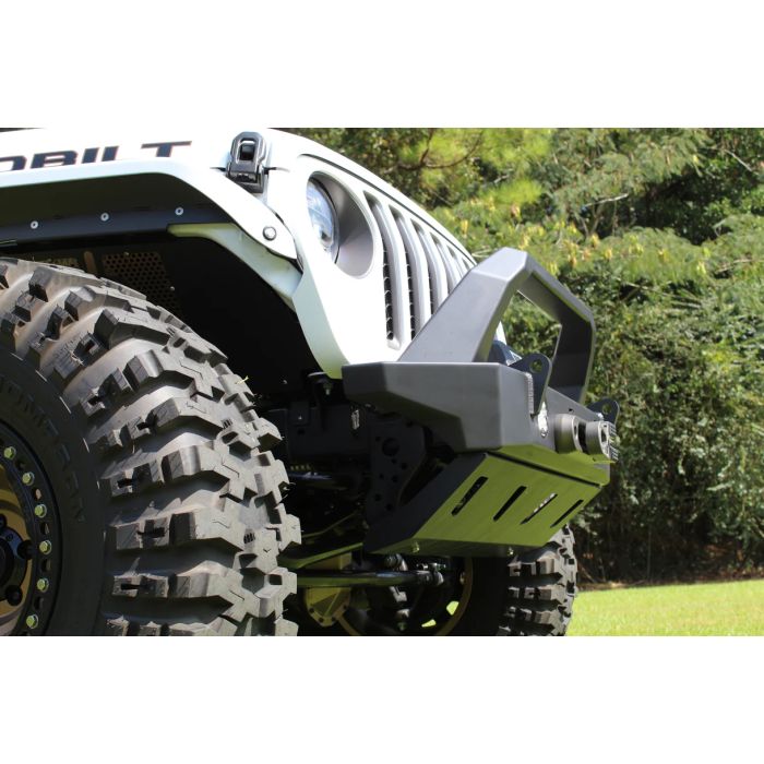 Motobilt MB1201 Skid Plate for Jeep 18-26 Jeep Wrangler JL & Gladiator JT with a Crusher HD Front Bumper