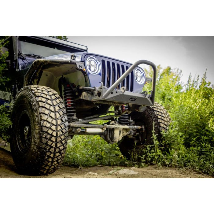 Motobilt MB1000-S Stubby Front Bumper with Stinger for 87-06 Jeep Wrangler YJ, TJ & Unlimited