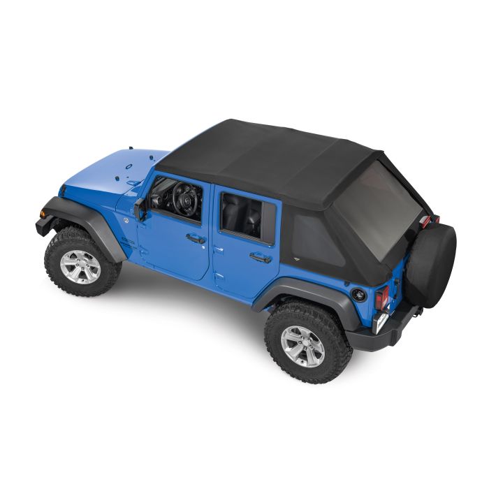 MasterTop  SkyMaster&reg; Frameless Fastback Soft Top for 07-18 Jeep Wrangler JK Unlimited