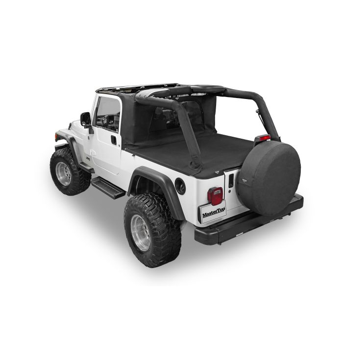 MasterTop 14450024 Wind Stopper Plus & Tonneau Cover 2 Piece Kit for 04-06 Jeep Wrangler Unlimited LJ