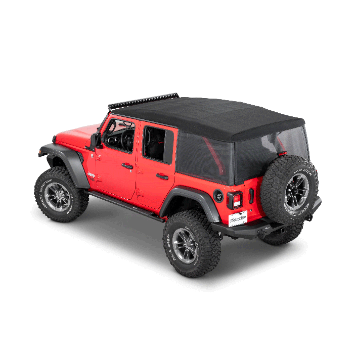 MasterTop 16032601 Mesh Trail Screens for 18-23 Jeep Wrangler JL Unlimited with Factory Soft Top