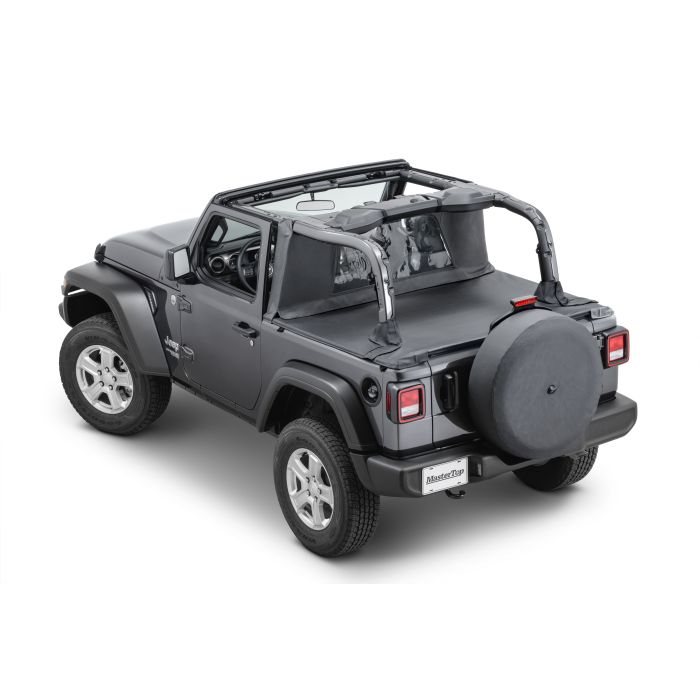 MasterTop  Wind Stopper & Tonneau Cover Combo Kit for 18-22 Jeep Wrangler JL 2-Door