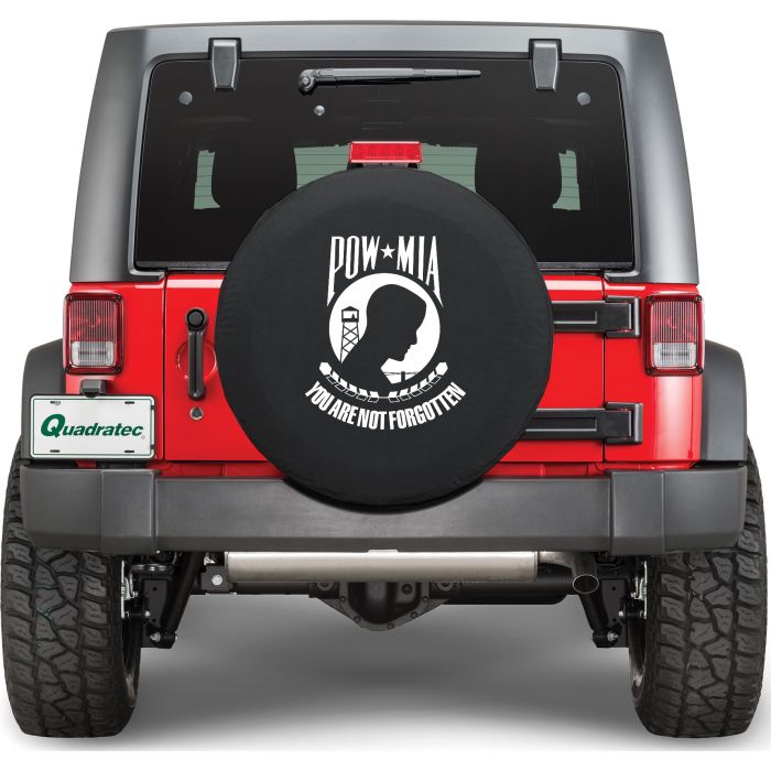 HBS TIRE COVER POW/MIA 34X8 BLK
