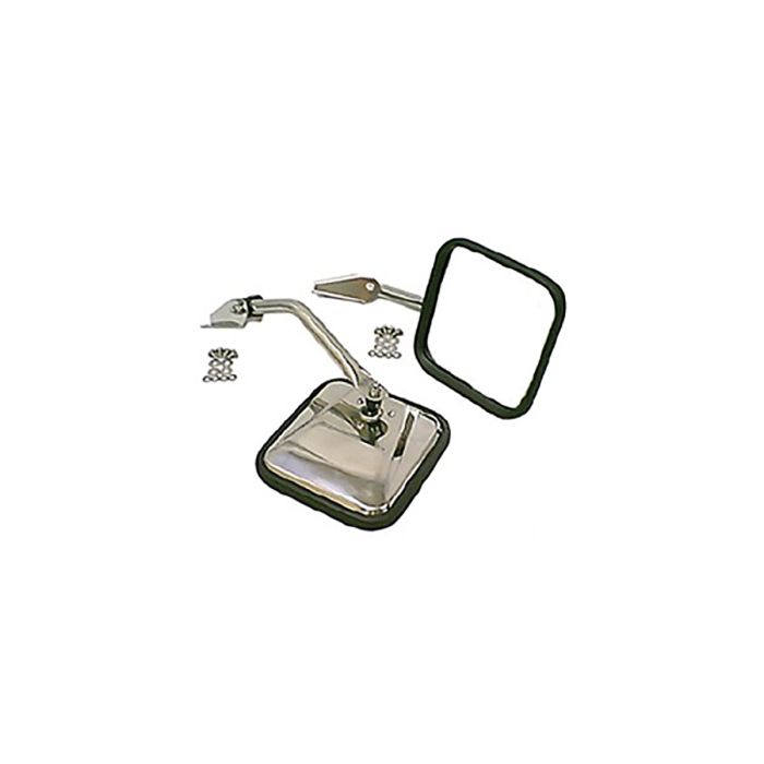 OMIX 11005.01 Side Mirror Pair in Stainless for 55-86 Jeep CJ-5, CJ-6, CJ-7 & CJ-8 Scrambler