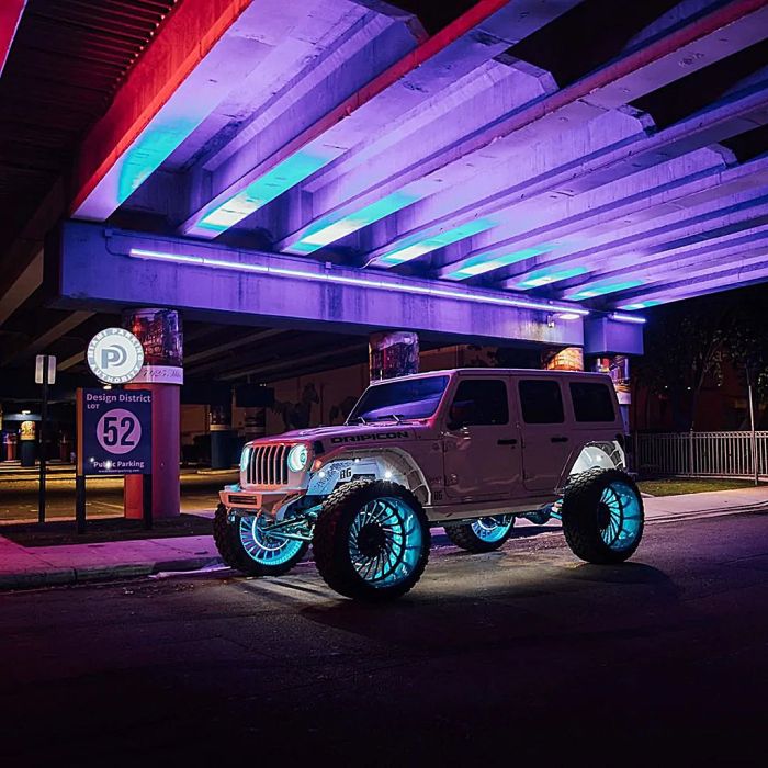 ORACLE Lighting LED Illuminated Wheel Rings - Aqua
