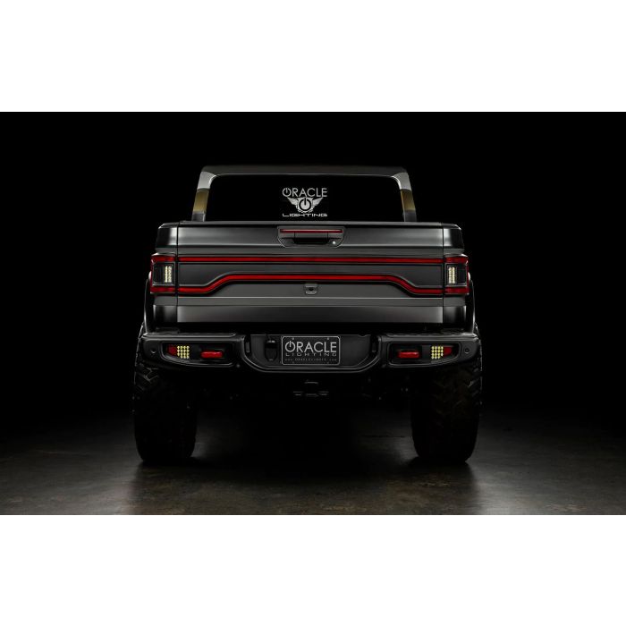 Oracle Flush Mount LED Tail Light with Lighting Racetrack Flush Style LED Tailgate Panel in Standard for JT