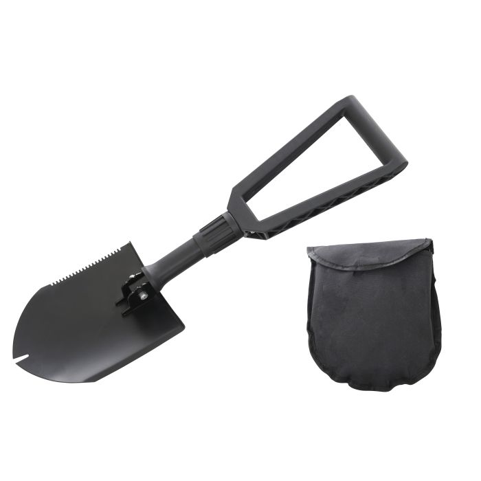 Overland Vehicle Systems 19049901 Multi Functional Military Style Utility Shovel with Carrying Case 