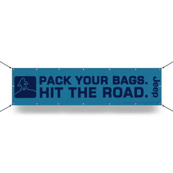 Banner - Jeep Hit The Road 12in x 48in