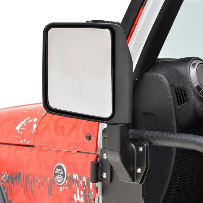 Paramount Automotive 51-0511 Tubular Door Mirrors for 76- Jeep Wrangler CJ,YJ,TJ, JK, & JL with Paramount Tube Doors