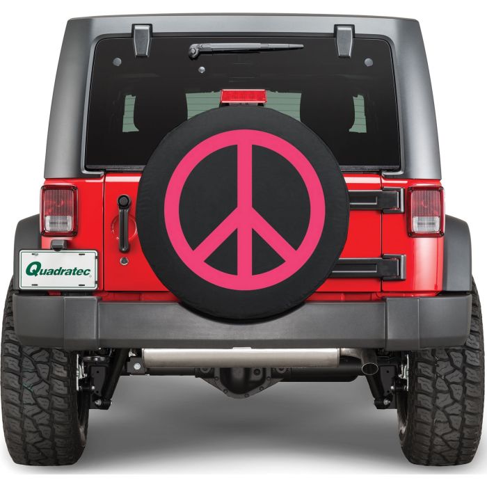 HBS TIRE COVER PEACE SIGN 31x11 BLK