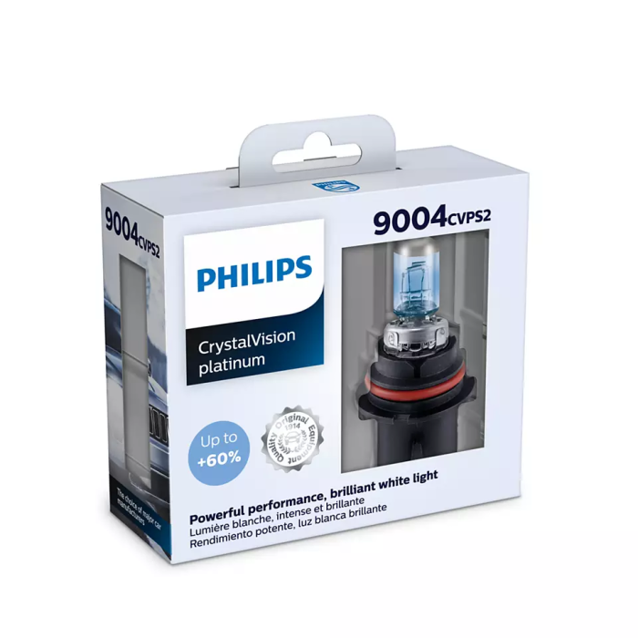 Philips 9004CVPS2 9004 CrystalVision Platinum 12V/55W Halogen Bulb Pair for 93-98 Jeep Grand Cherokee ZJ