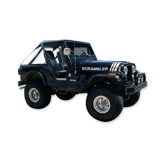 Phoenix Graphix  Scrambler Vinyl Hood Graphics Kit for 70-95 Jeep CJ & Wrangler Vehicles