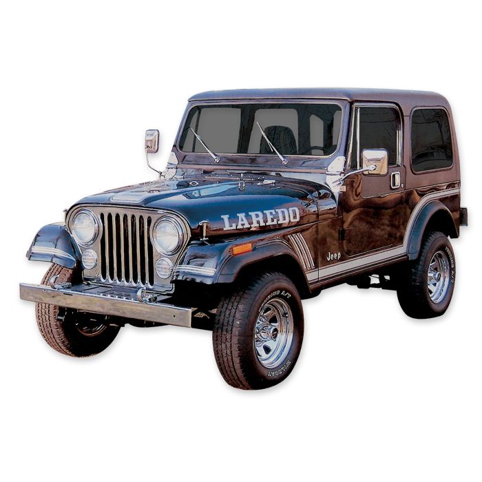 Phoenix Graphix  Laredo Vinyl Hood Graphics Kit for 85-86 Jeep CJ-7 Laredo