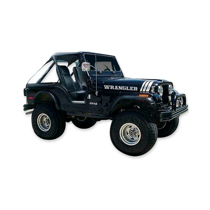 Phoenix Graphix  Scrambler Vinyl Hood Graphics Kit for 70-95 Jeep CJ & Wrangler Vehicles
