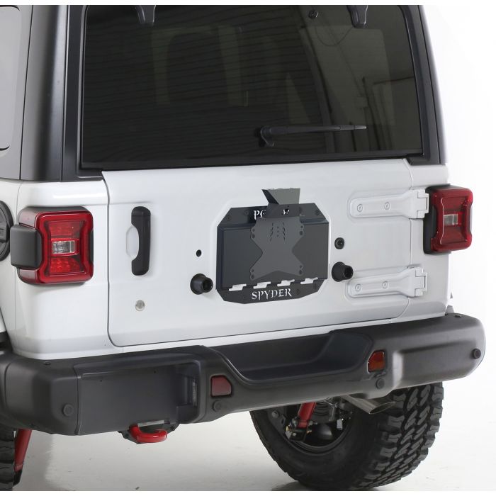 Poison Spyder 19-04-013P1 Tire Carrier Delete Plate with Camera and License Plate Mount  for 18-20 Jeep Wrangler JL