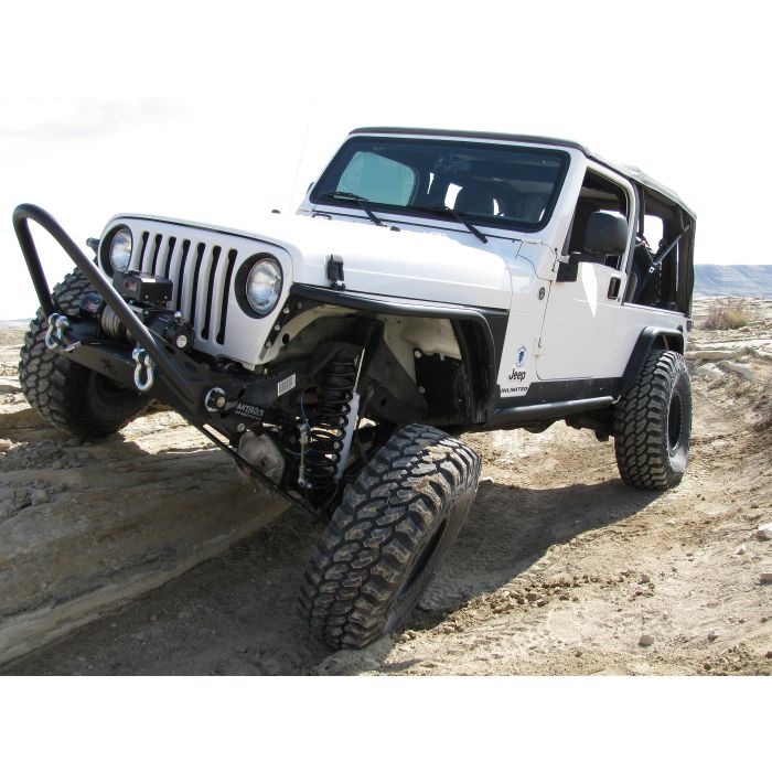 Poison Spyder 14-16-020-DS BFH Front Bumper with Trail Stinger & Shackle Tabs for 97-06 Jeep Wrangler TJ & Unlimited