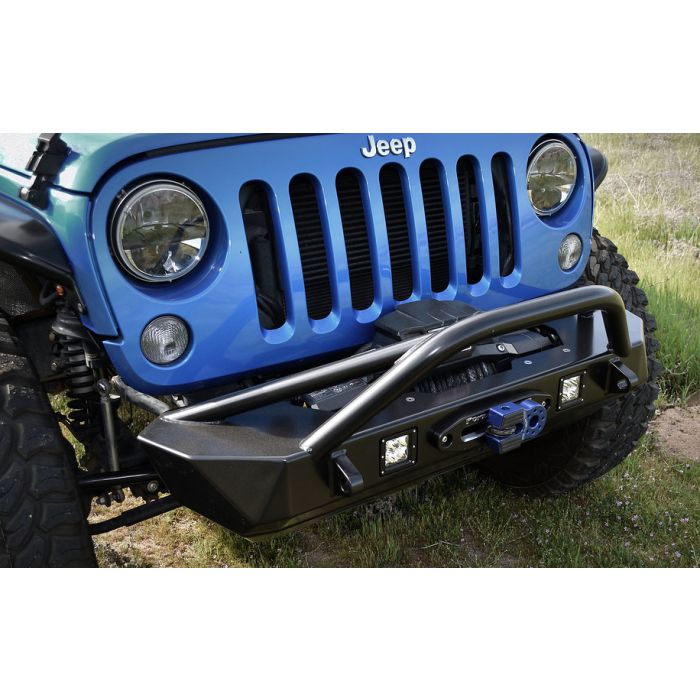 Poison Spyder 17-57-010DBTP1 Bruizer Front Bumper with Brawler Bar & D-Ring Tabs for 07-18 Jeep Wrangler JK & Unlimited JK