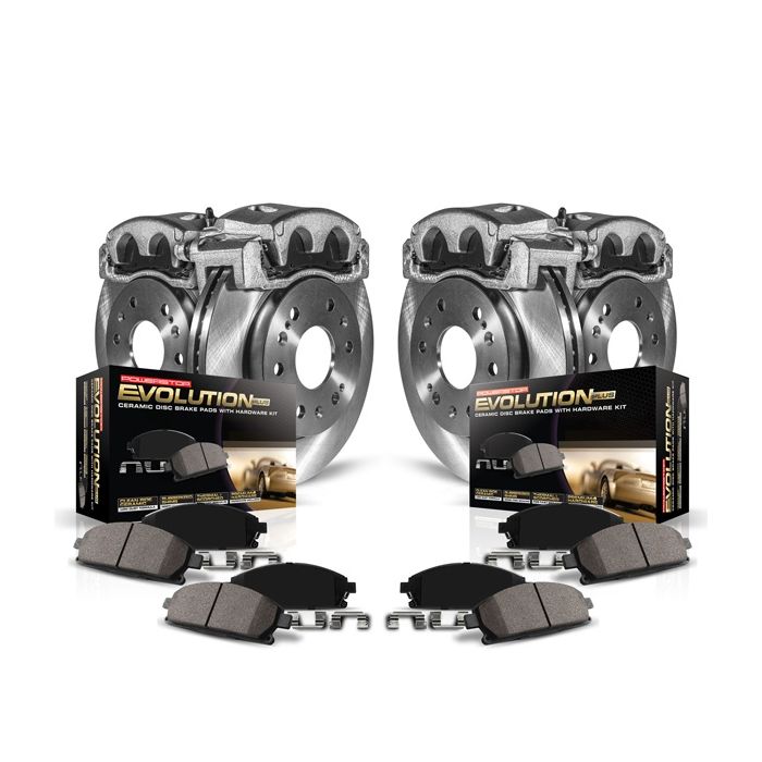 Front & Rear Z17 Stock Replacement Brake Kit w/Calipers-07-18 JK