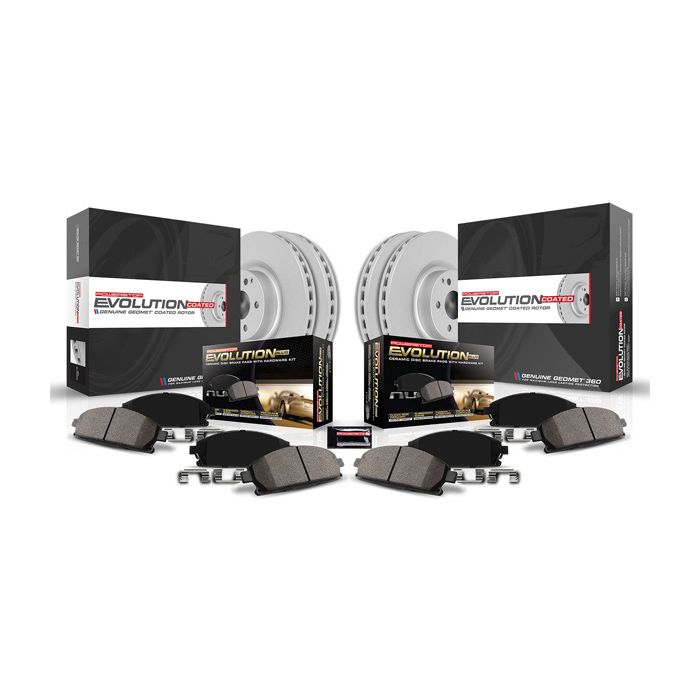 PowerStop CRK8509 Z17 Evolution GEOMET Fully Coated Rotor Brake Kit for 21-22 Jeep Wrangler JL & 20-23 Gladiator JT