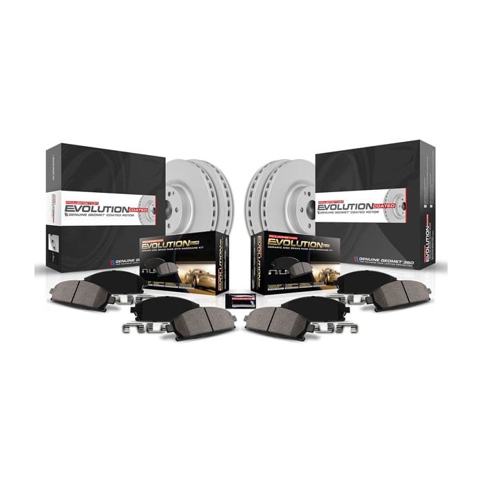 PowerStop CRK8509 Z17 Evolution GEOMET Fully Coated Rotor Brake Kit for 21-22 Jeep Wrangler JL & 20-23 Gladiator JT