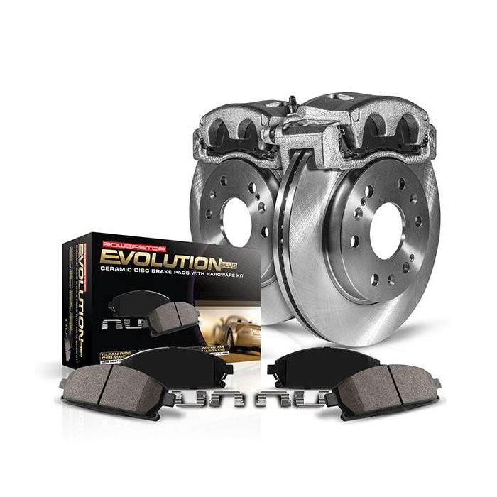 Power Stop KCOE7941A Z17 Stock Replacement Front Brake Kit with Calipers for 18-24 Jeep Wrangler JL Sport, Sport S, & Unlimited-Moab