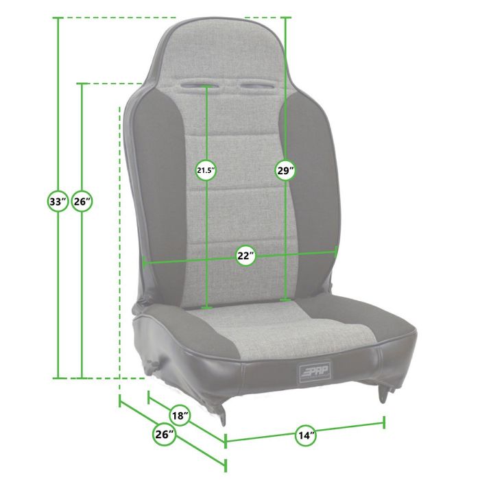 PRP Seats  Enduro Reclining Front Seats 