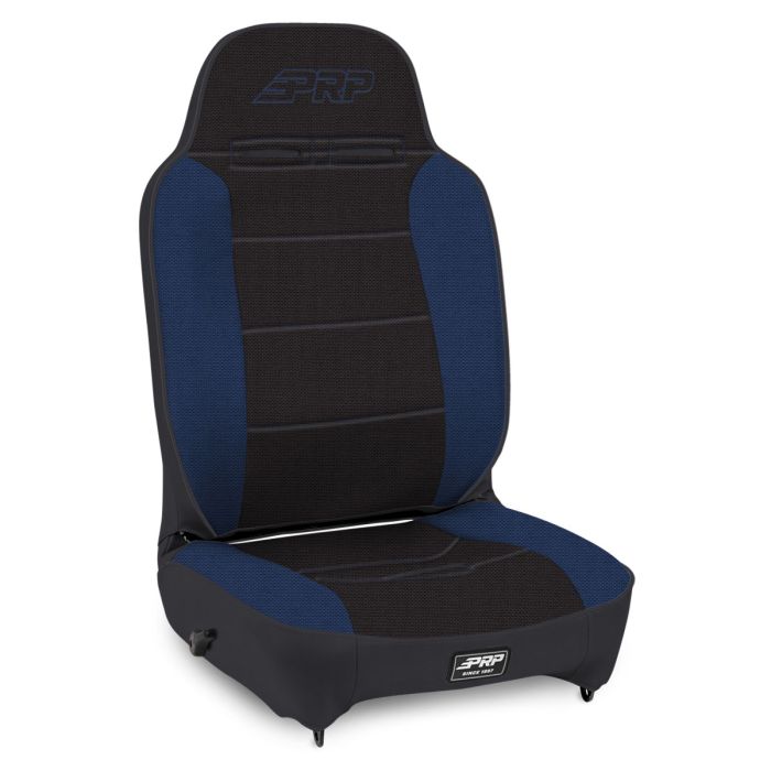 PRP ENDURO HIGH BACK SEAT BLK & BLUE DS