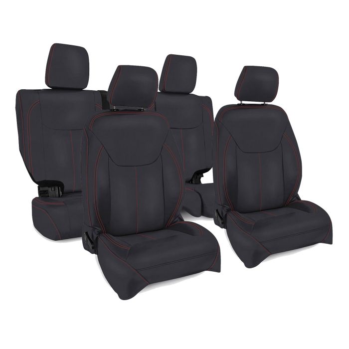 PRP FR RR CVRS 13-18 JK BLK RED STITCH (KIT)