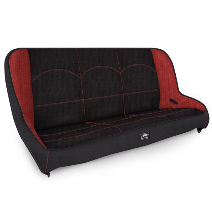 PRP LOW BACK REAR BENCH CJ/YJ BLK/RED