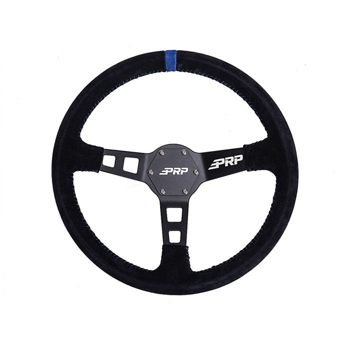 Deep Dish Suede Steering Wheel, Blue