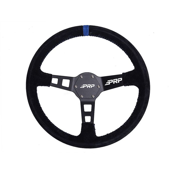 Deep Dish Suede Steering Wheel, Blue