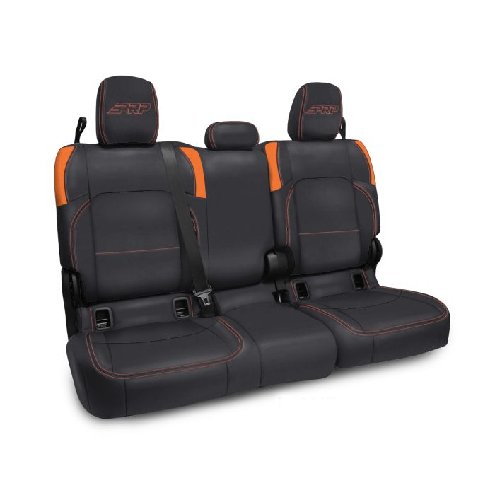 Rear Bench Cover for Jeep Gladiator JT, with no Armrest - Black and Orange