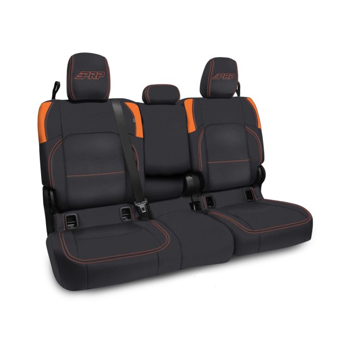 Rear Bench Cover for Jeep Gladiator JT, with Armrest - Black and Orange