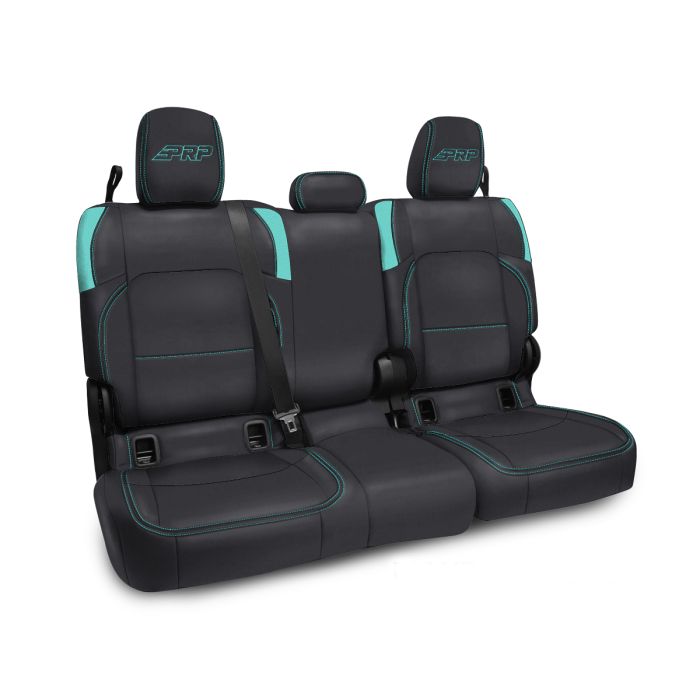 Rear Bench Cover for Jeep Gladiator JT, with no Armrest - Black and Teal