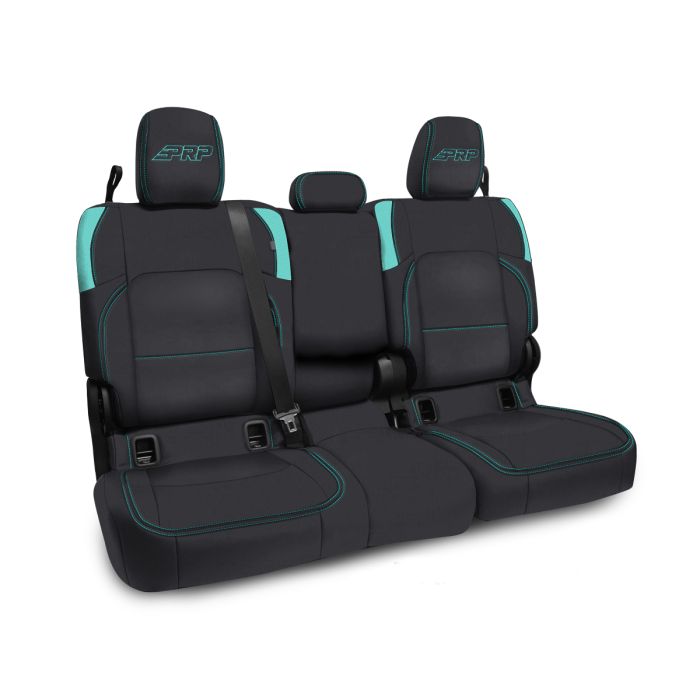 Rear Bench Cover for Jeep Gladiator JT, with Armrest - Black and Teal