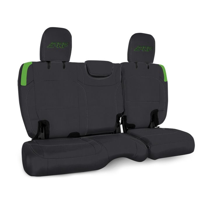 Rear Bench Cover for Jeep Wrangler JLU, 4 door with no armrest - Black and Green