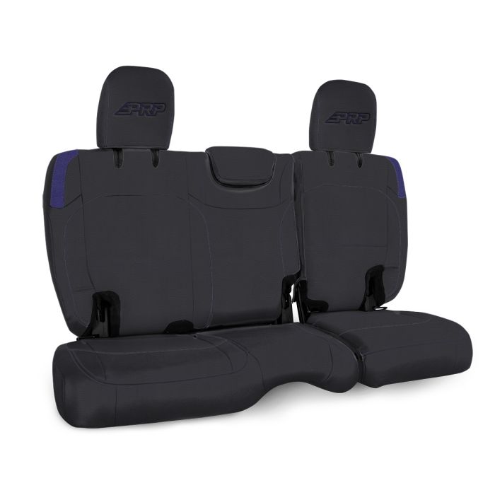 Rear Bench Cover for Jeep Wrangler JLU, 4 door with no armrest - Black and Purple