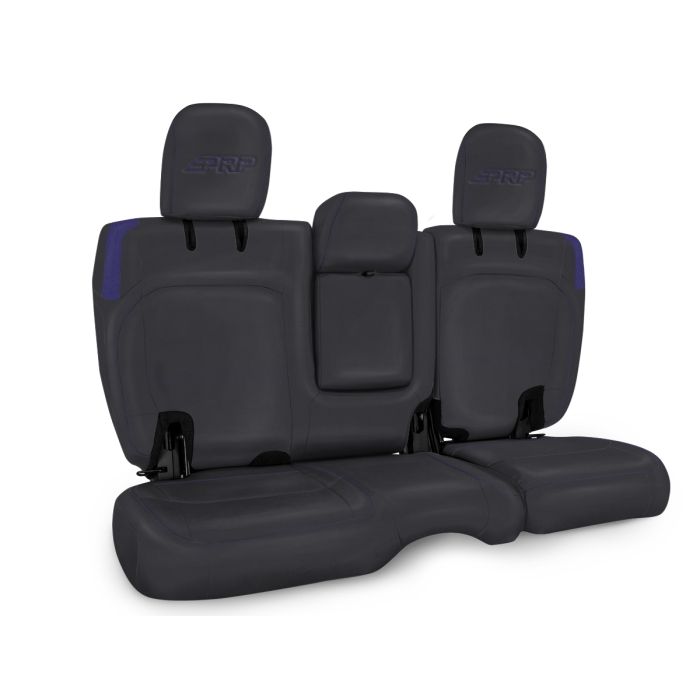 Rear Bench Cover for Jeep Wrangler JLU, 4 door with Armrest - Black and Purple