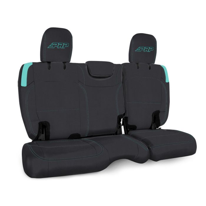 Rear Bench Cover for Jeep Wrangler JL, 2 door - Black and Teal