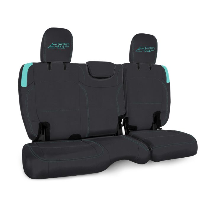 Rear Bench Cover for Jeep Wrangler JL, 2 door - Black and Teal