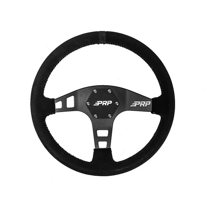 Flat Suede Steering Wheel, Black