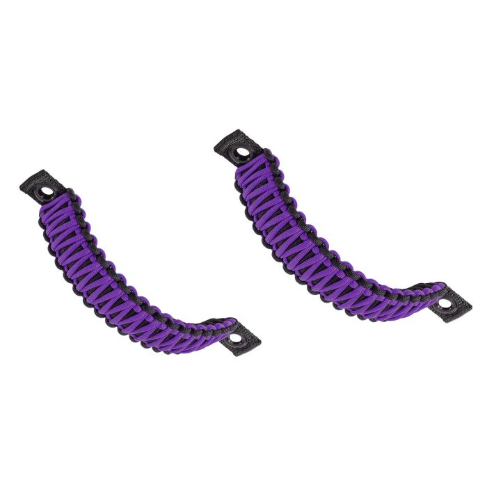 Jeep Wrangler Grab Handles Paracord JK Sound Bar Rear Side Pair Black/Purple Bartact