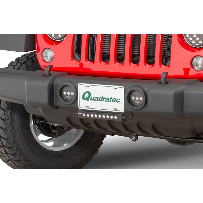 Putco 2281L Luminix License Plate Light Bar Mounting Bracket with LED Light Bar for 07-19 Jeep Wrangler JK & JL